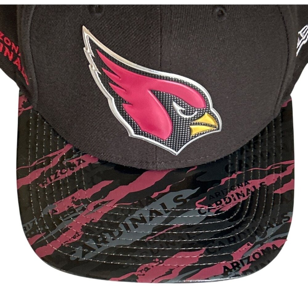 Arizona Cardinals New Era 9FIFTY Snapback Hat Black & Red NFL Adjustable Cap - Picture 2 of 9